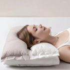 Travel Neck Pillow, Ergonomic Neck Support Pillow with Adjustable Height, Double Layer Detachable Travel Pillow