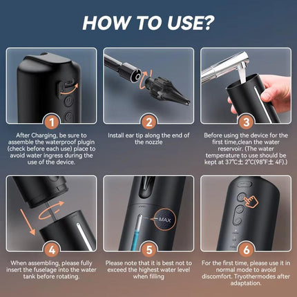 Gentle Ear Cleaning Solution | Adjustable Pressure with Waterproof Design for Comfortable Ear Care 7