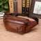 Genuine Leather Crossbody Bag, Cowhide Leather Waist Bag for Men, Adjustable Leather Shoulder Bag for Travel