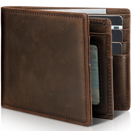 Genuine Leather Men's Wallet with RFID Protection | Slim Bifold Design for Secure Storage 1