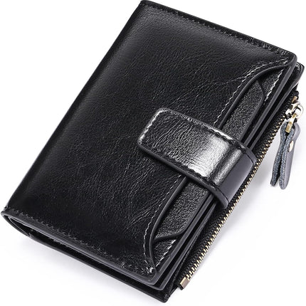 Genuine Leather Multi-Pocket Wallet with RFID Protection | Compact Design for Secure Organization 3