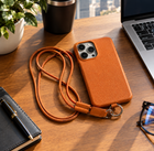 Genuine Leather Phone Case with Crossbody Strap for Stylish Convenience_00
