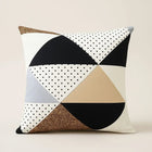Decorative Throw Pillow Covers 18x18 Set of 2, Black and Gold Pillow Covers, Geometric Cushion Covers for Couch and Bed