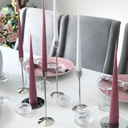 Artful Glass Candle Holder with Rippled Design | Elegant Accent for Intimate Spaces