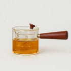 Glass Teapot with Infuser, Stovetop Safe Borosilicate Glass Teapot with Wooden Handle, Loose Leaf Tea Pot, Tea Gift