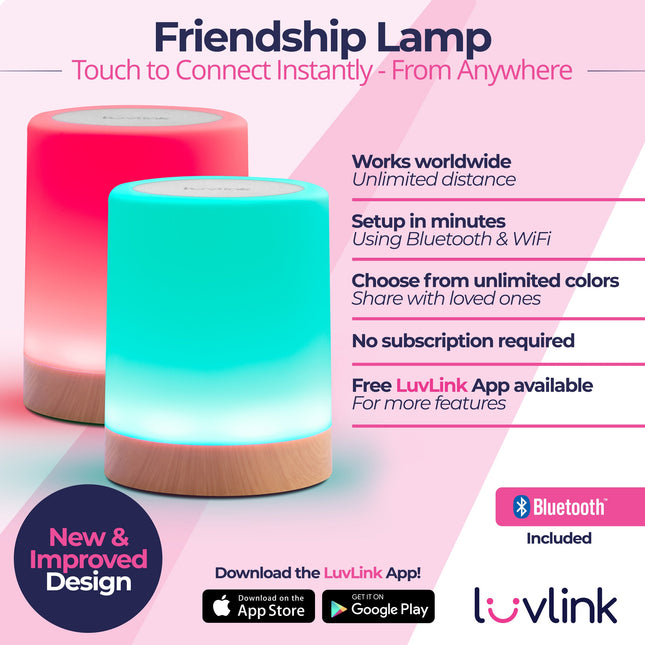 Global Connect | Friendship Lamp with Instant Tap Activation | Thoughtful Gift for Maintaining Long-Distance Relationships 1