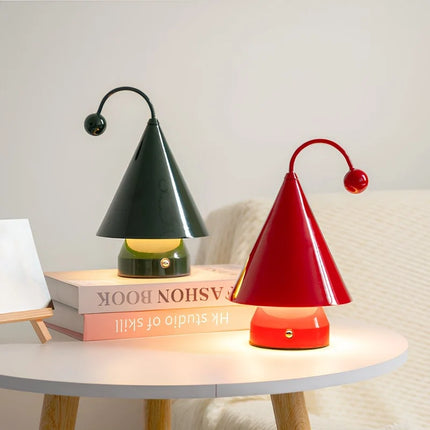 Cordless Dimmable GlowCap Lamp with Unique Cone Design | Stylish Rechargeable Lighting for Modern Elegance
