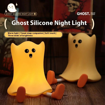 Ghost Night Light for Kids, Silicone Touch Lamp with Warm LED – image 4