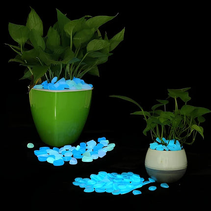 Luminous Glow Pebbles with Light-Absorbing Effect | Waterproof Decorative Stones for Gardens and Aquariums