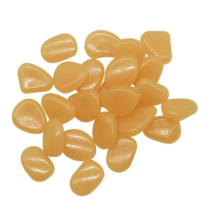 Luminous Glow Pebbles with Light-Absorbing Effect | Waterproof Decorative Stones for Gardens and Aquariums