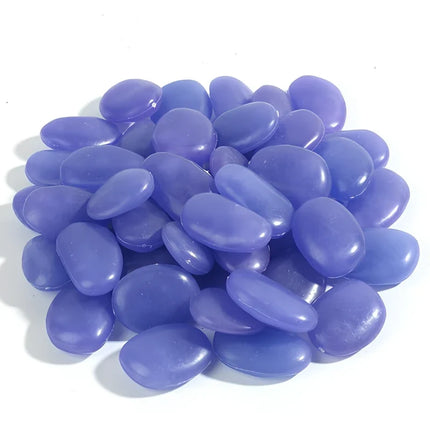 Luminous Glow Pebbles with Light-Absorbing Effect | Waterproof Decorative Stones for Gardens and Aquariums
