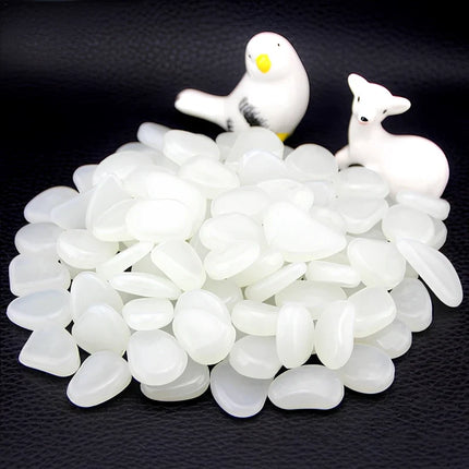Luminous Glow Pebbles with Light-Absorbing Effect | Waterproof Decorative Stones for Gardens and Aquariums