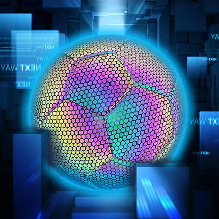 GlowSphere | Reflective Soccer Ball with Holographic Effect | Eye-Catching Design for Stunning Photos 1