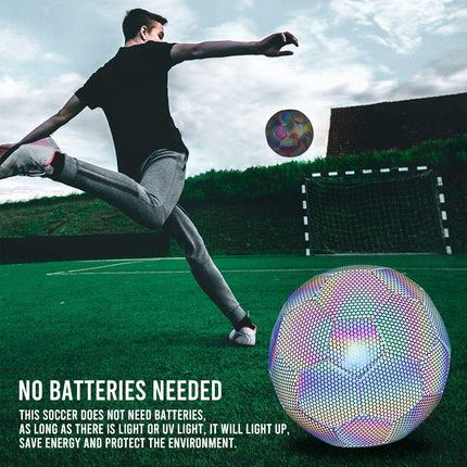 GlowSphere | Reflective Soccer Ball with Holographic Effect | Eye-Catching Design for Stunning Photos 7