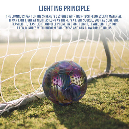 GlowSphere | Reflective Soccer Ball with Holographic Effect | Eye-Catching Design for Stunning Photos 8
