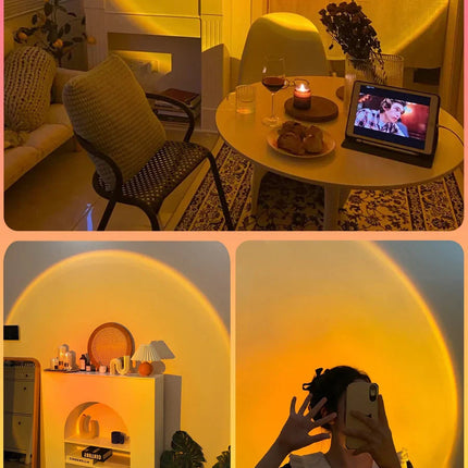 GlowSphere | Sunset Lamp with 4 Color Options & Adjustable Head | Perfect Ambient Lighting for Relaxation 5
