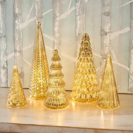 Glowing Christmas Tree Set | Elegant Holiday Decor with Timer & Amber Lights for Cozy Ambiance 0
