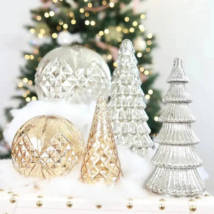 Glowing Christmas Tree Set | Elegant Holiday Decor with Timer & Amber Lights for Cozy Ambiance 2