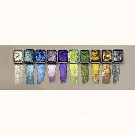 Metallic Watercolor Paints, Pearl Paint Set in a Portable Box – image 7