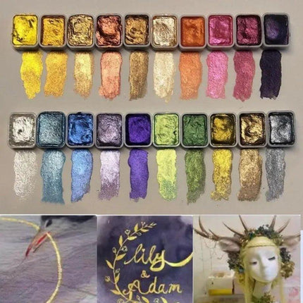 Metallic Watercolor Paints, Art Supplies for Artists and Beginners – image 8