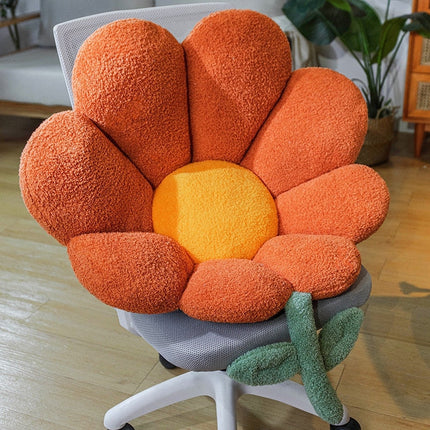 Golden Blossom | Soft Seat Cushion with Sunflower Design | Comfortable Support for Home and Office 0