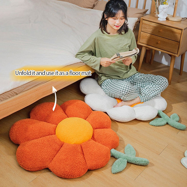 Golden Blossom | Soft Seat Cushion with Sunflower Design | Comfortable Support for Home and Office 1