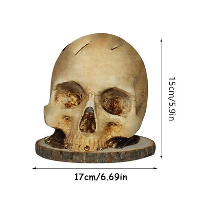 Gothic Culinary | Skull Knife Holder with Hand-Painted Design | Unique Storage Solution for Kitchen Decor 5