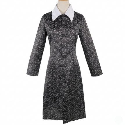 Gothic Dress Cosplay Outfit Set with Wig Options for Dark Themed Events 4