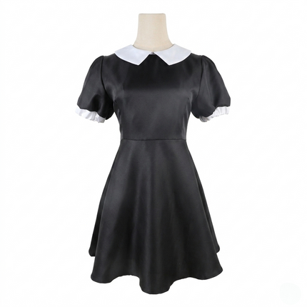 Gothic Dress Cosplay Outfit Set with Wig Options for Dark Themed Events 5