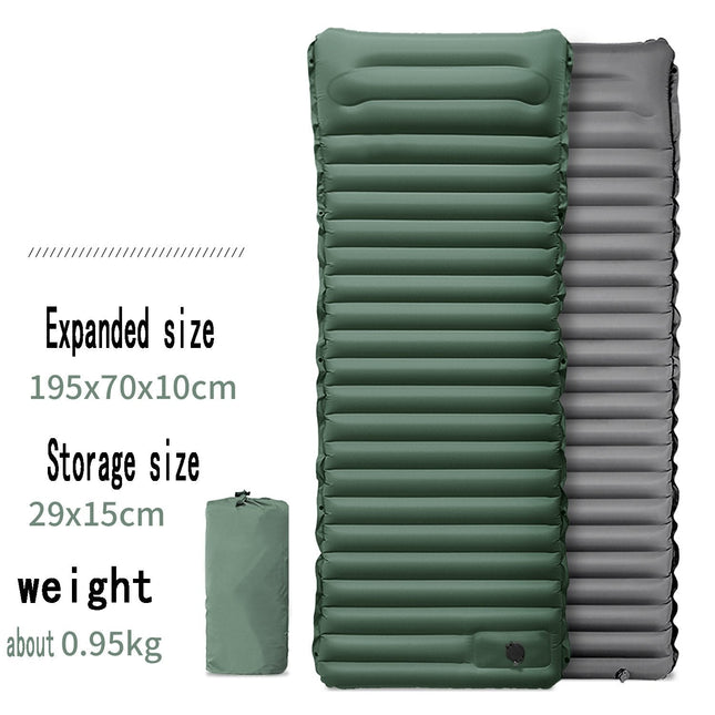 GreenCloud Air Sleeping Pad | Inflatable Camping Pad with Built-in Pillow | Ultimate Comfort for Outdoor Adventures 0