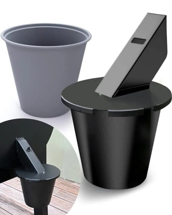 Grill Grease Collector | Enhanced Design with Secure Lid & Reusable Liner for Easy Cleanup 0