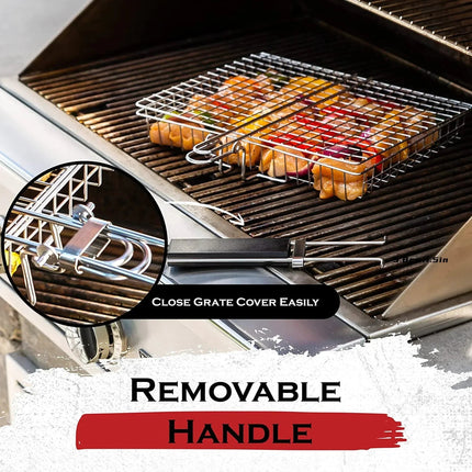 Grillaro | Foldable Grill Basket for Veggies & Fish with Non-Stick Coating | Perfect for BBQ and Easy Cleanup 3