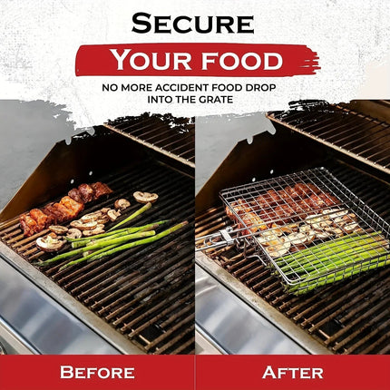 Grillaro | Foldable Grill Basket for Veggies & Fish with Non-Stick Coating | Perfect for BBQ and Easy Cleanup 4