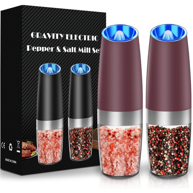 GrindMaster Duo | Rechargeable Electric Pepper and Salt Mill Set with Adjustable Grind Settings | Effortless One-Handed Operation for Perfect Seasoning 1