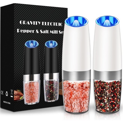 GrindMaster Duo | Rechargeable Electric Pepper and Salt Mill Set with Adjustable Grind Settings | Effortless One-Handed Operation for Perfect Seasoning 3