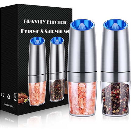 GrindMaster Duo | Rechargeable Electric Pepper and Salt Mill Set with Adjustable Grind Settings | Effortless One-Handed Operation for Perfect Seasoning 4
