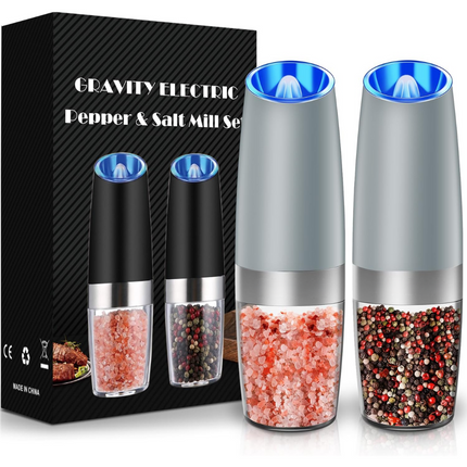 GrindMaster Duo | Rechargeable Electric Pepper and Salt Mill Set with Adjustable Grind Settings | Effortless One-Handed Operation for Perfect Seasoning 5