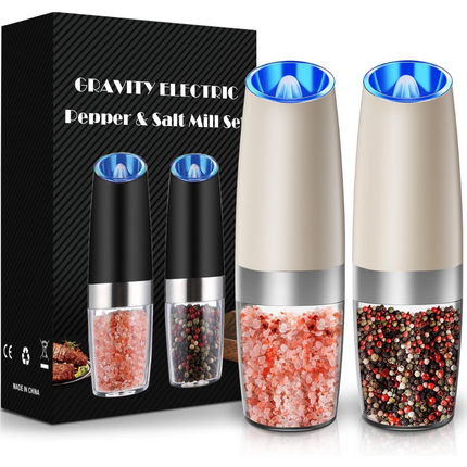 GrindMaster Duo | Rechargeable Electric Pepper and Salt Mill Set with Adjustable Grind Settings | Effortless One-Handed Operation for Perfect Seasoning 6