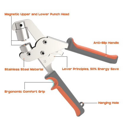 Grommet Master Kit | Heavy-Duty Grommet Tool with Double Leverage | Effortless Installation for DIY Projects 6