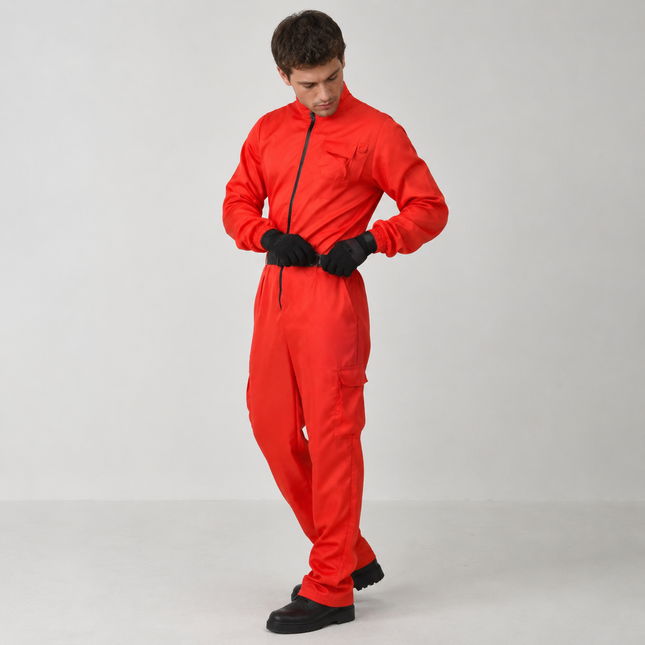 Guard Mask Costume Set | Adult Jumpsuit with Accessories for Bold Dress-Up 1