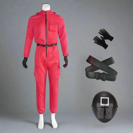 Guard Mask Costume Set | Adult Jumpsuit with Accessories for Bold Dress-Up 6