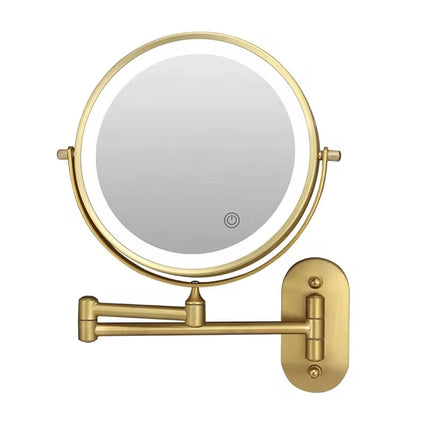 Illuminated Makeup Mirror with Adjustable Brightness & Dual Magnification | Tri-Color Lighting for Perfect Grooming