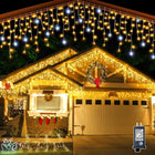 Christmas Lights Curtain, Outdoor Fairy Lights for Windows and Canopies