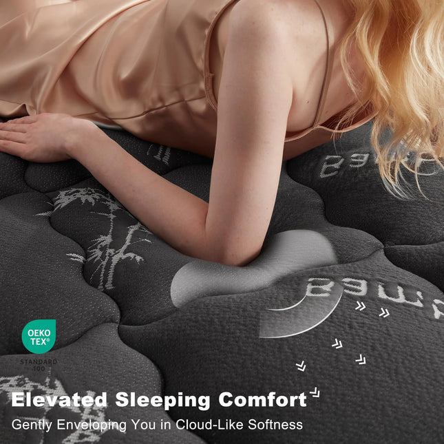 EcoComfort Collection | Bamboo Viscose Mattress Protector with Quilted Design | Waterproof & Breathable for Ultimate Sleep Comfort