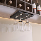Under Cabinet Wine Glass Rack, Hanging Wine Glass Holder, Kitchen Cabinet Organizer for Stemware