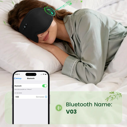 Serenity Collection | Bluetooth 5.4 3D Sleep Eye Mask with Zero Side Pressure | Breathable & Light Blocking for Restful Sleep