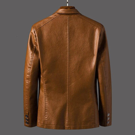 Mens Blazer in Genuine Lambskin, Leather Blazer for Men – image 5