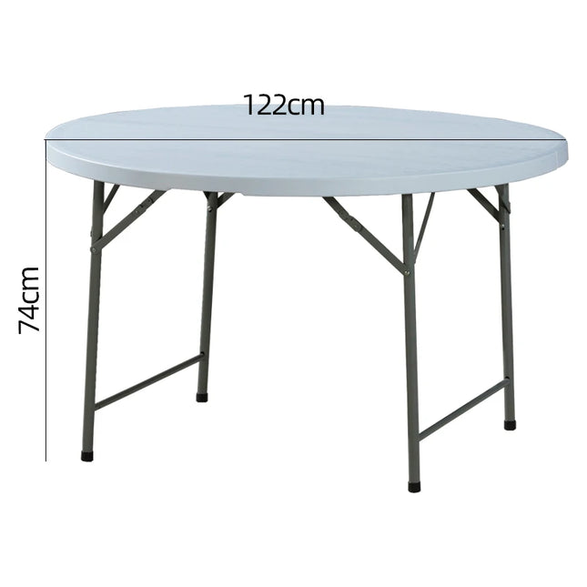 Versatile Folding Table | 4ft Round HDPE Table with Portable Design | Ideal for Indoor & Outdoor Use