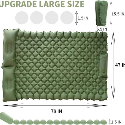 Outdoor Essentials | Ultralight Inflatable Sleeping Pad with TPU Design | Portable Sleeping Pad for Comfort and Convenience