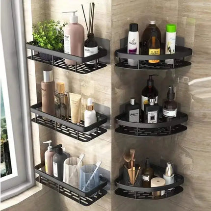 Bathroom Shelf No Drill, Wall Mounted Shelf for Bathroom Storage – image 32